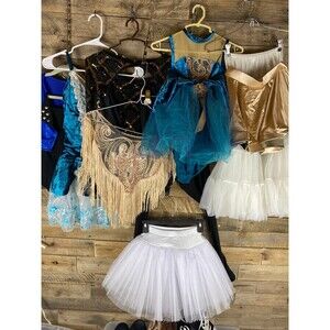 Girls Sz S-M Dance Ballet Gymnastics Lot 20 Pc Lot Shoes Outfits